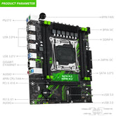 X99 PR9 LGA2011-3 mATX DDR4 RAM SATA/NVMe M.2 Motherboard for Xeon E5 V3 V4 CPUs X99 LGA2011-3 Motherboard